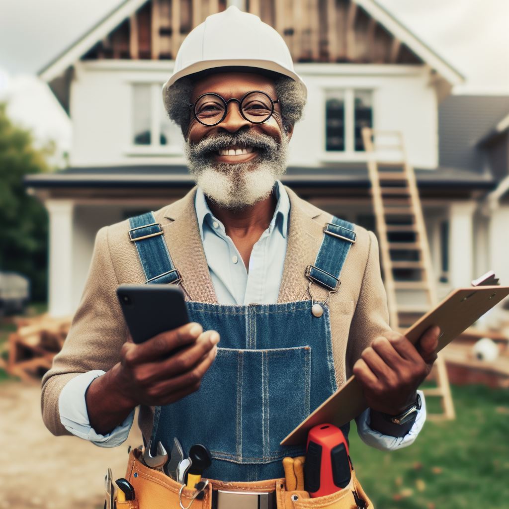 an african old man as real estate flipper